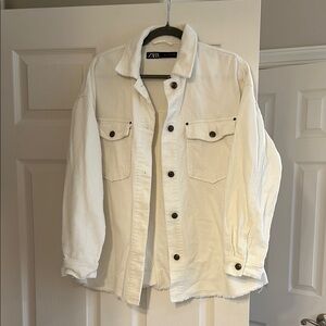 Zara Cream Corduroy Shacket